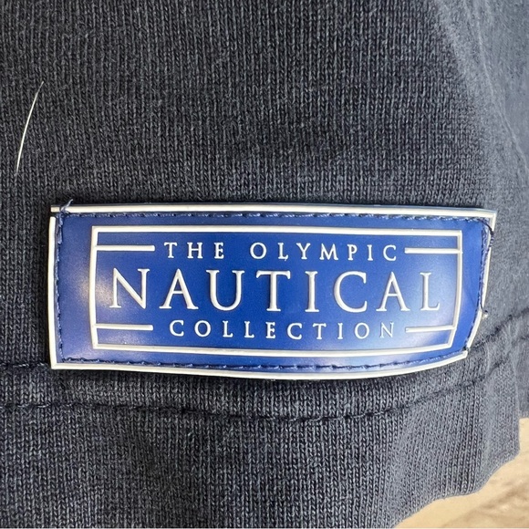 Vintage Line 7 Rugby Long Sleeve Polo Shirt 2000 Sydney Olympics Navy Size L - Picture 7 of 11